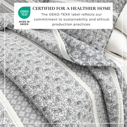 3-Piece Stripe Quilt - Kadi Collection