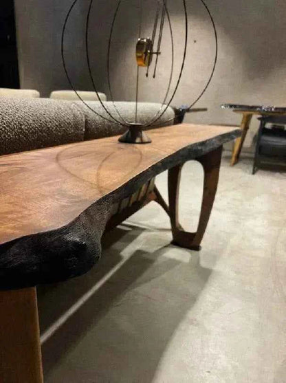 Rustic Console And Sofa Table Made Of Walnut