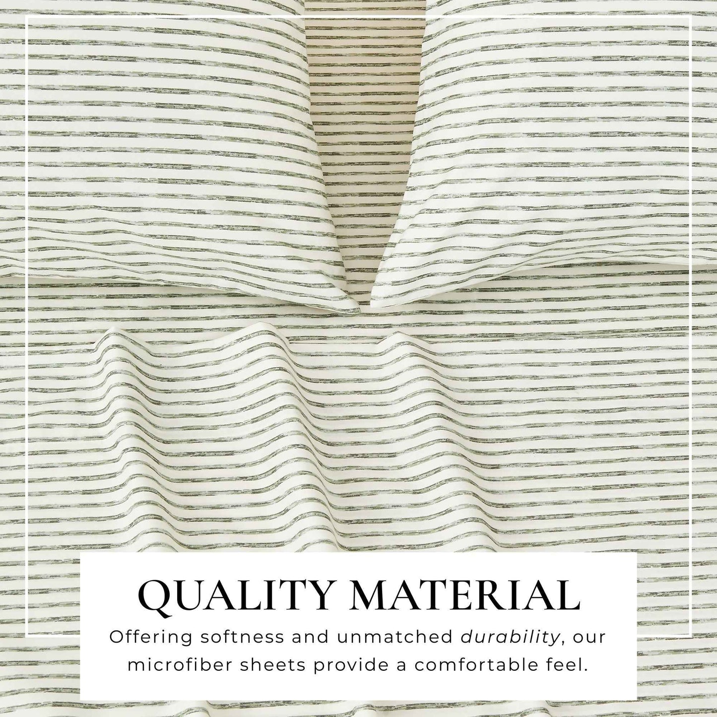 Striped Microfiber Sheet Set - Evette Collection