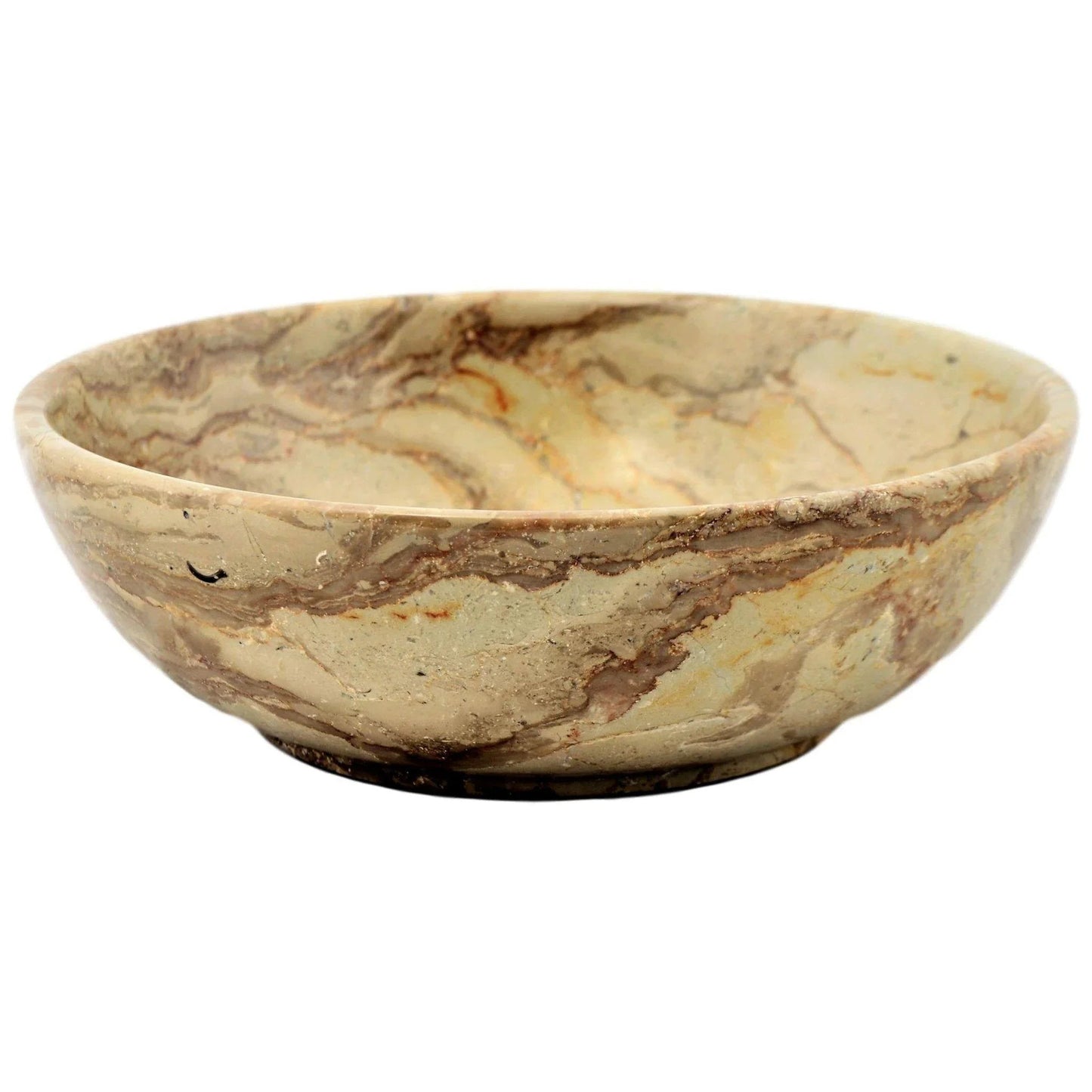 Sahara Beige Marble 12 inch Decorative Fruit Bowl - PoshaBella