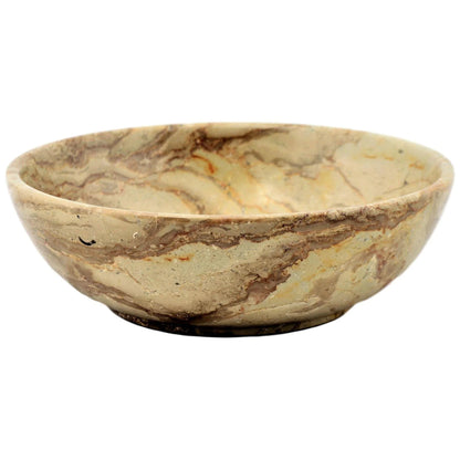 Sahara Beige Marble 12 inch Decorative Fruit Bowl - PoshaBella