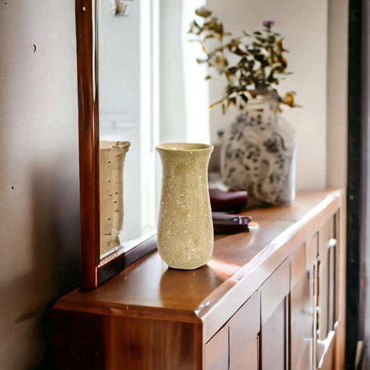 Sahara Beige Marble 9 inch Kitchen Vase - PoshaBella