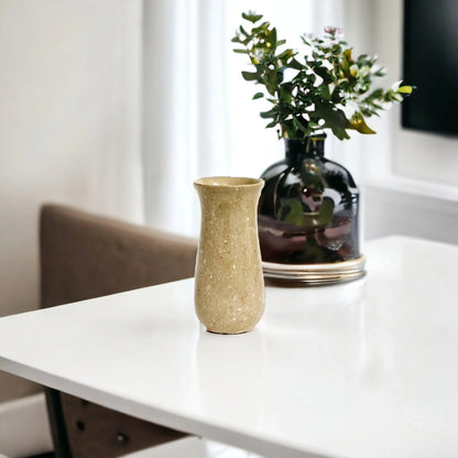 Sahara Beige Marble 9 inch Kitchen Vase - PoshaBella