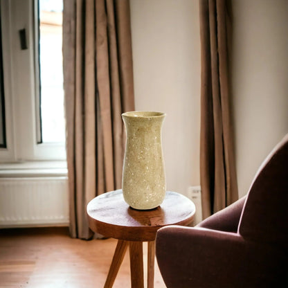 Sahara Beige Marble 9 inch Kitchen Vase - PoshaBella