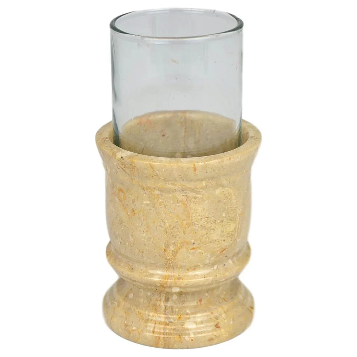 Sahara Beige Marble Bathroom Tumbler - PoshaBella