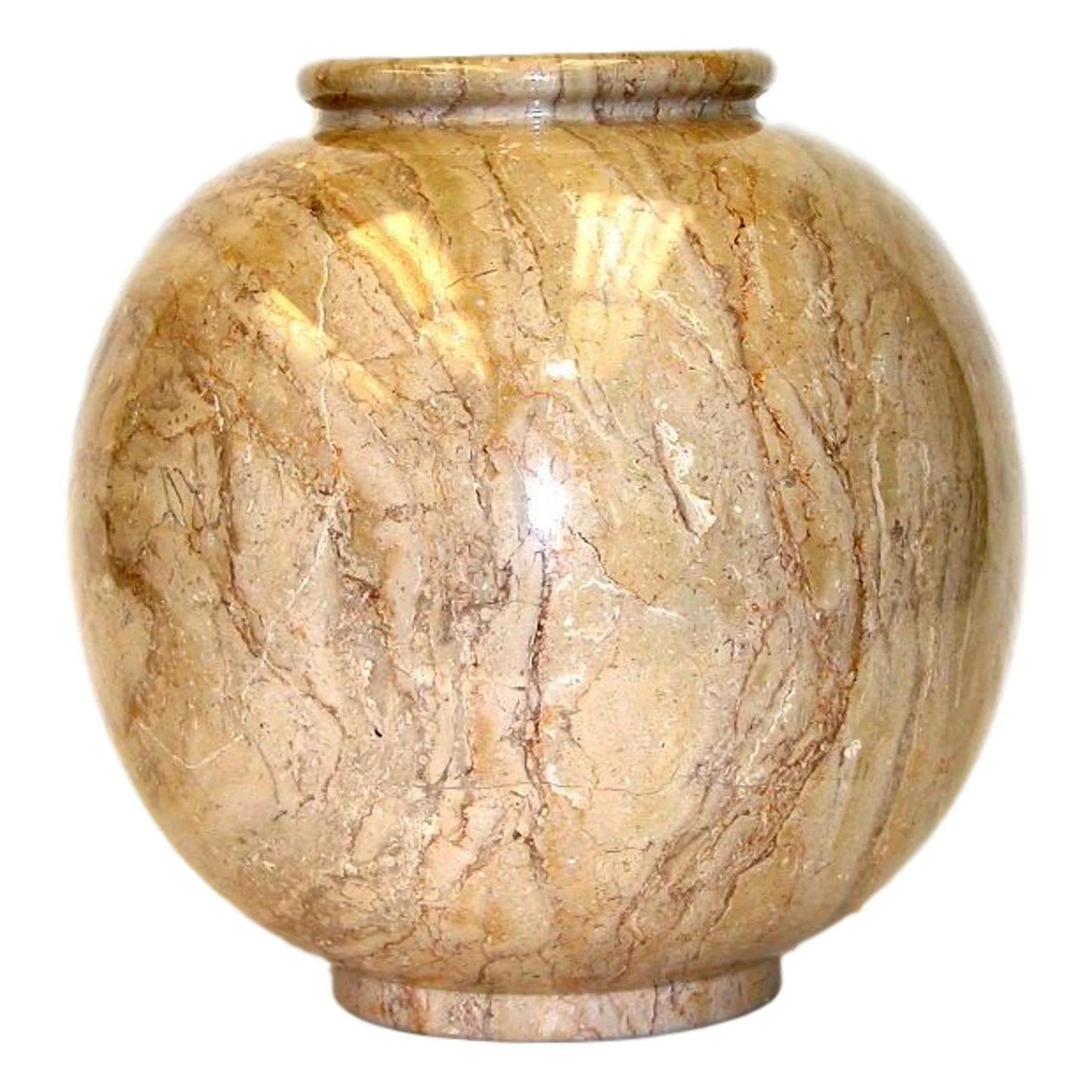 Sahara Beige Marble Large Vase - PoshaBella