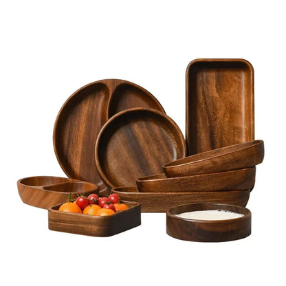 Salad Bowl - Boat-Shaped Walnut Wood