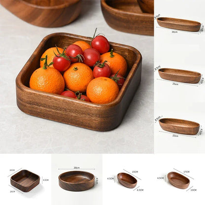 Salad Bowl - Boat-Shaped Walnut Wood