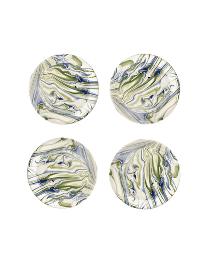 Marbled Ocean Salad Plate - Set of 4