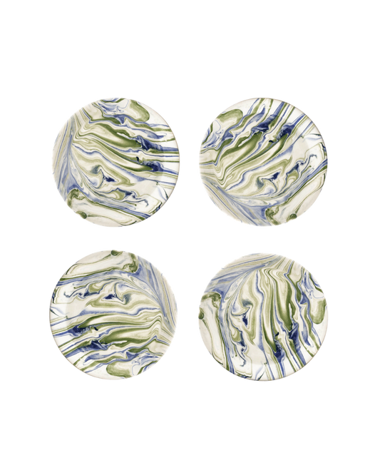 Marbled Ocean Salad Plate - Set of 4