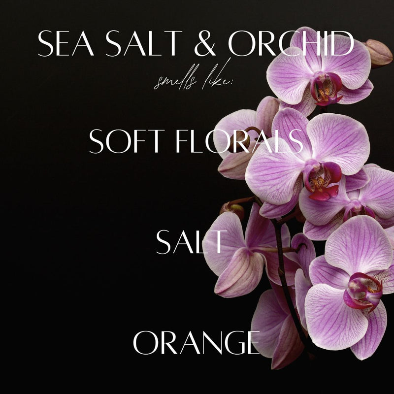 Sea Salt & Orchid - 9 oz Whiskey Glass Candle
