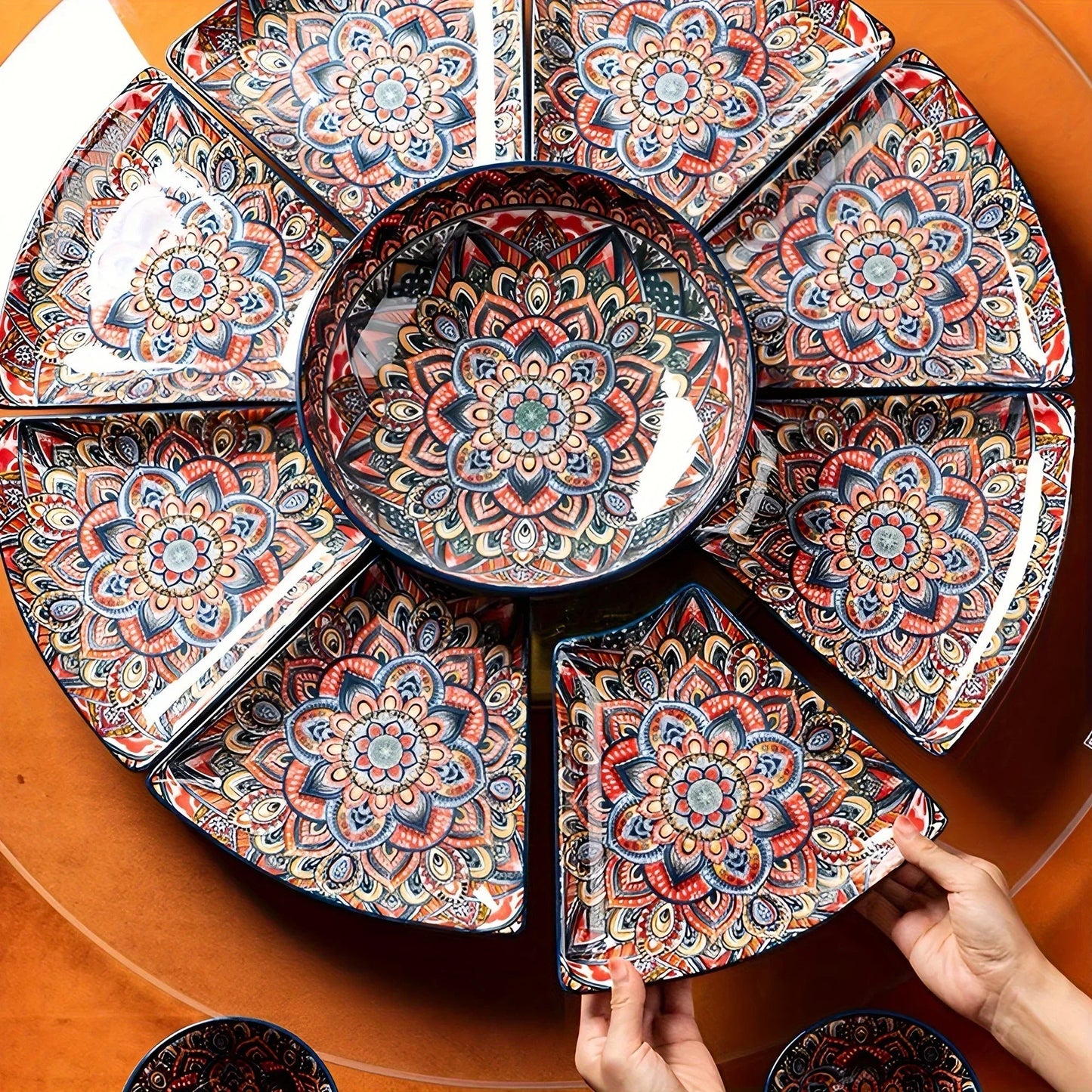 Serving Platter - Lacquered Ceramic Tiered