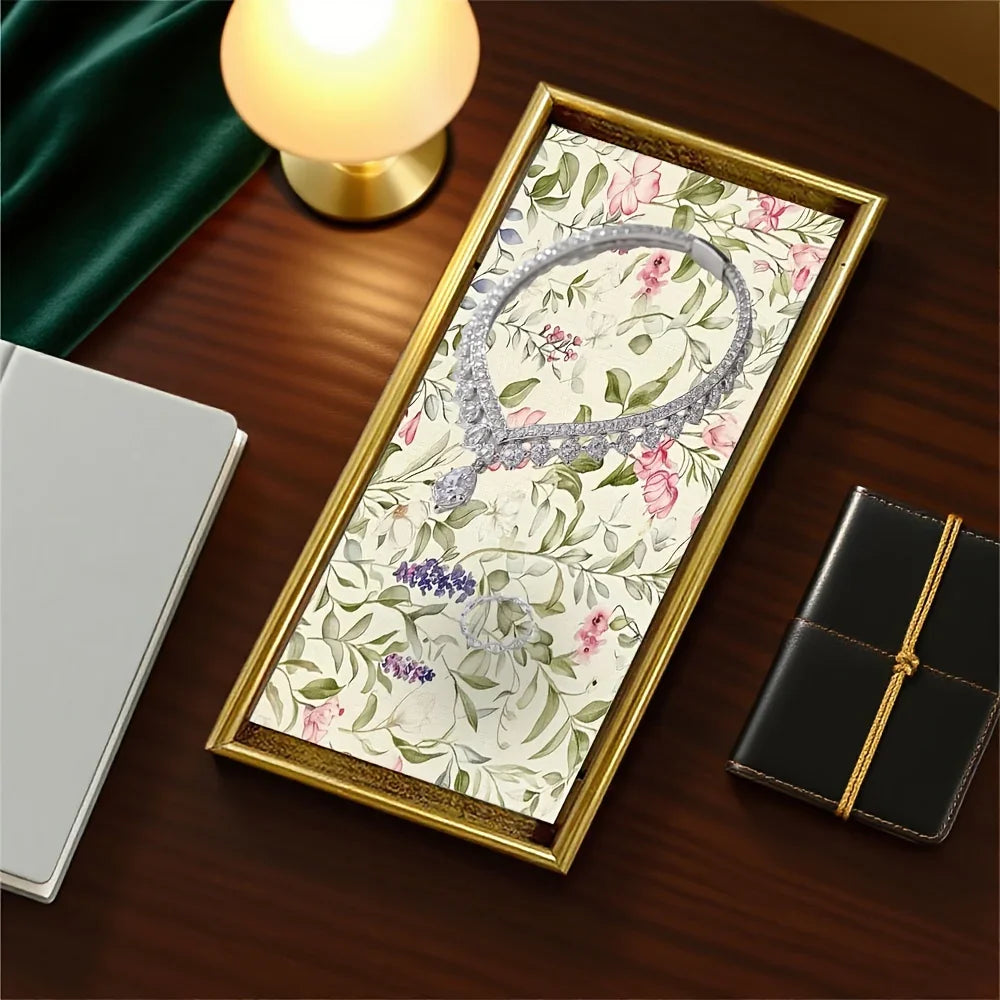 Serving Tray - Decorative Glass Golden