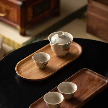 Serving Tray - Natural Wooden Oval