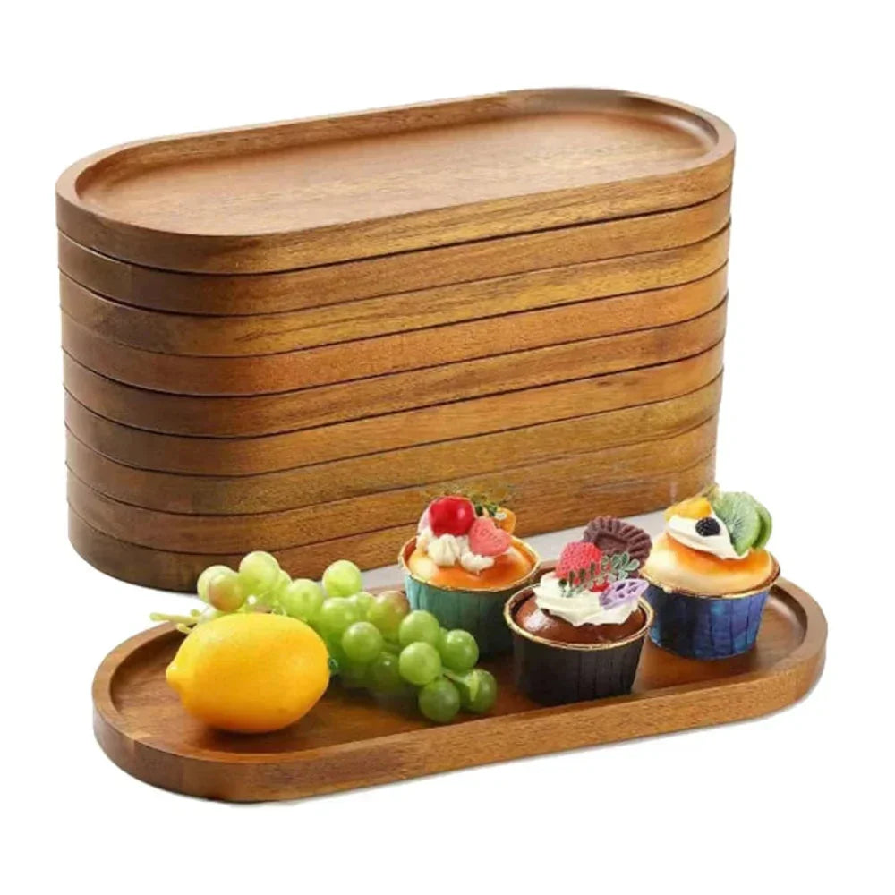 Serving Tray - Natural Wooden Oval