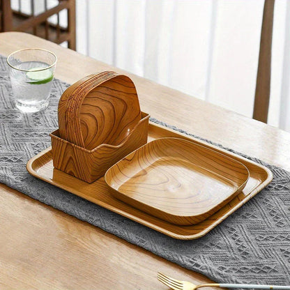 Serving Tray - Washable Plastic Striped