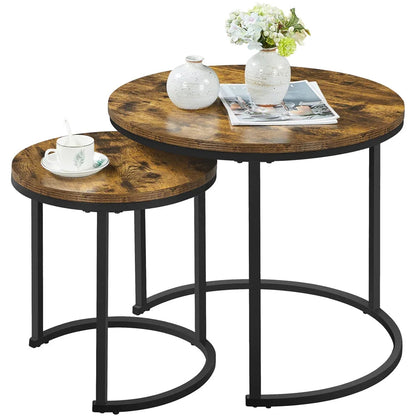 Side Table - Rustic Wooden Brown