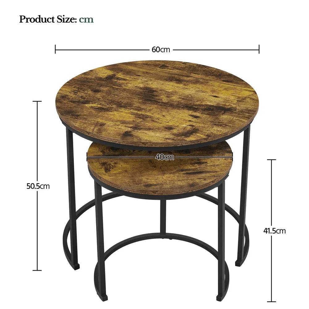 Side Table - Rustic Wooden Brown