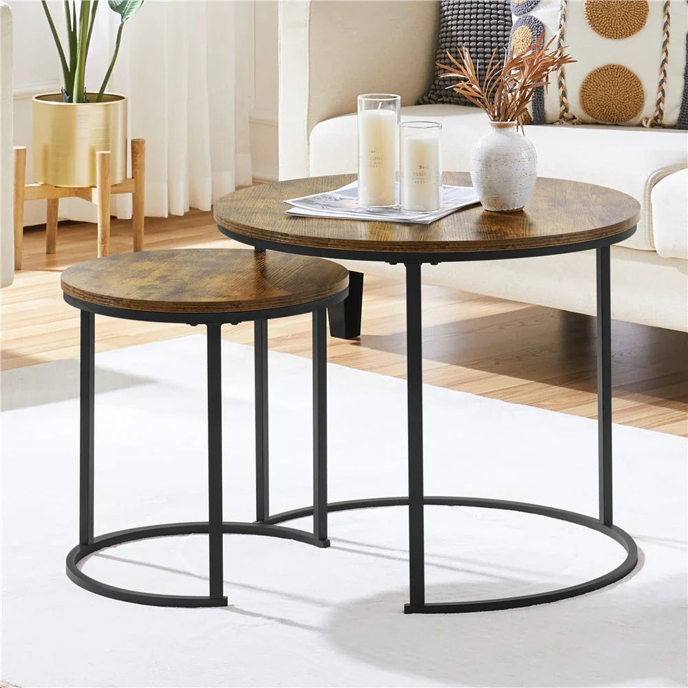 Side Table - Rustic Wooden Brown