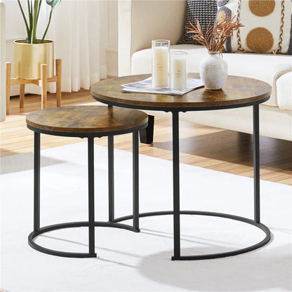 Side Table - Rustic Wooden Brown