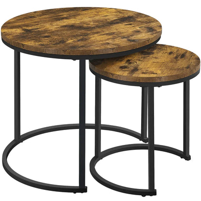 Side Table - Rustic Wooden Brown