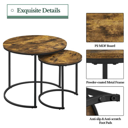 Side Table - Rustic Wooden Brown