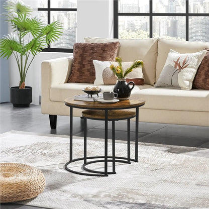 Side Table - Rustic Wooden Brown