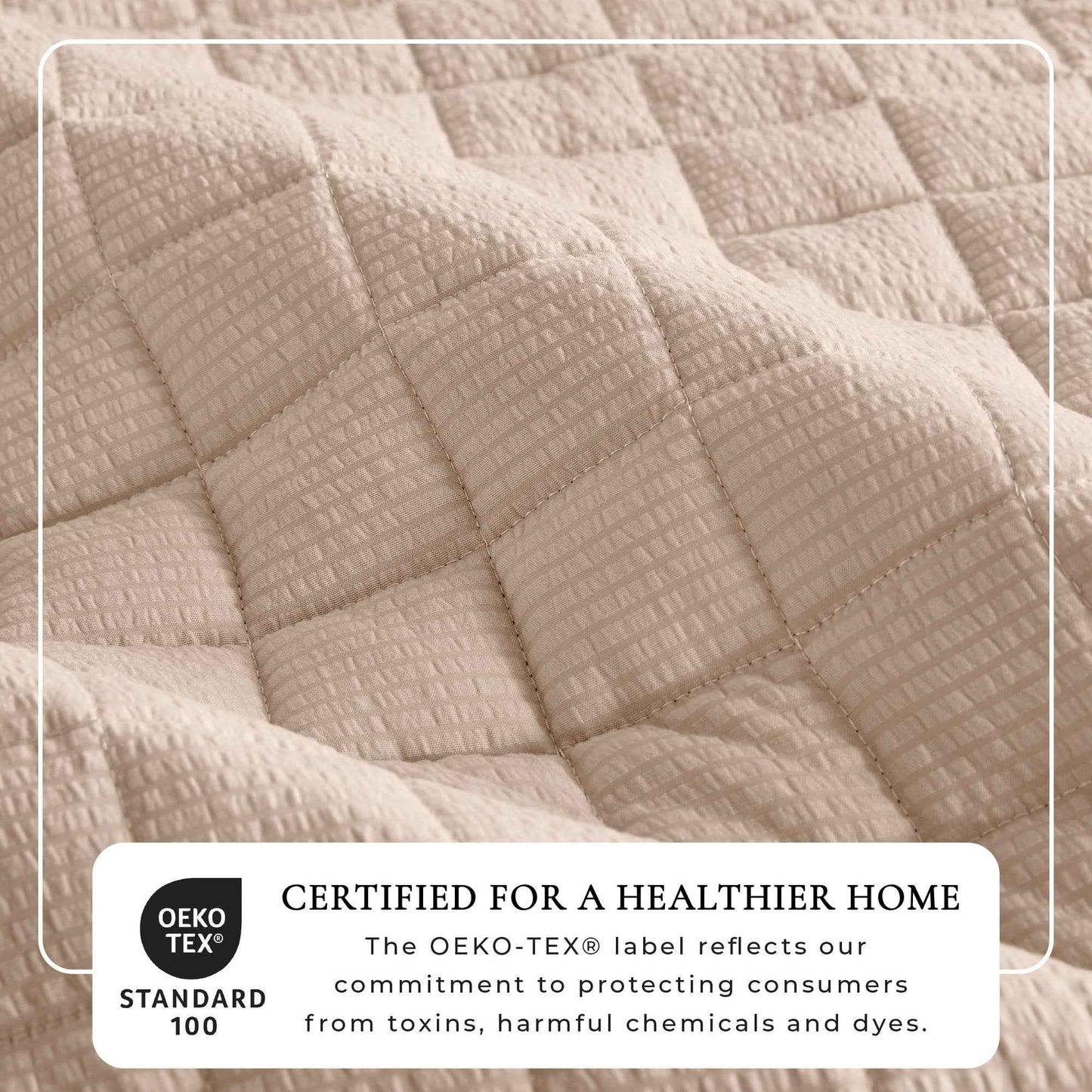 Box-Stitched Seersucker Quilt Set - Seersucker Collection