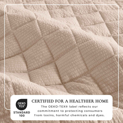 Box-Stitched Seersucker Quilt Set - Seersucker Collection