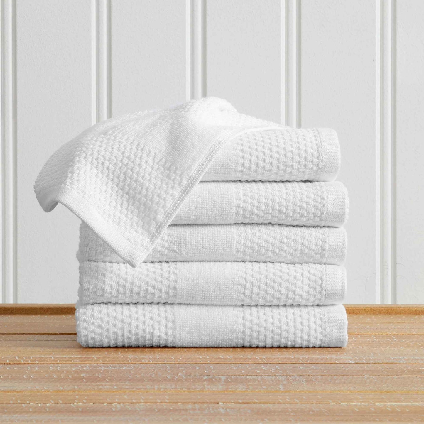 100% Cotton Woven Texture Bath Towel Set - Marbella Collection