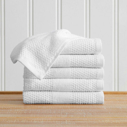 100% Cotton Woven Texture Bath Towel Set - Marbella Collection