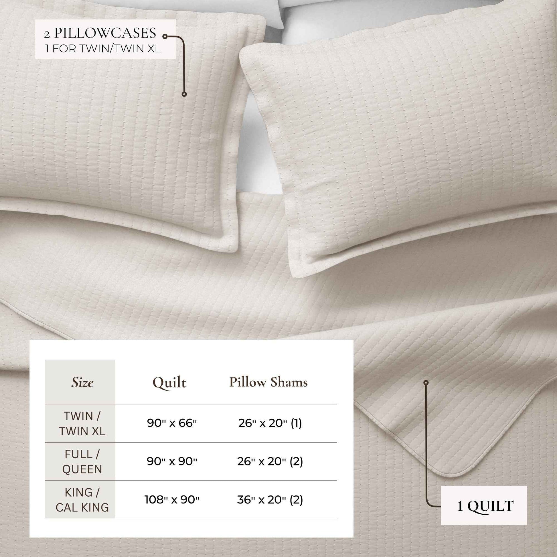 3-Piece Solid Quilt - Alicia Collection