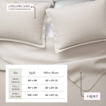 3-Piece Solid Quilt - Alicia Collection