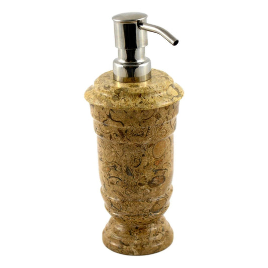 Soap and Lotion Dispenser of Fossil Stone - PoshaBella