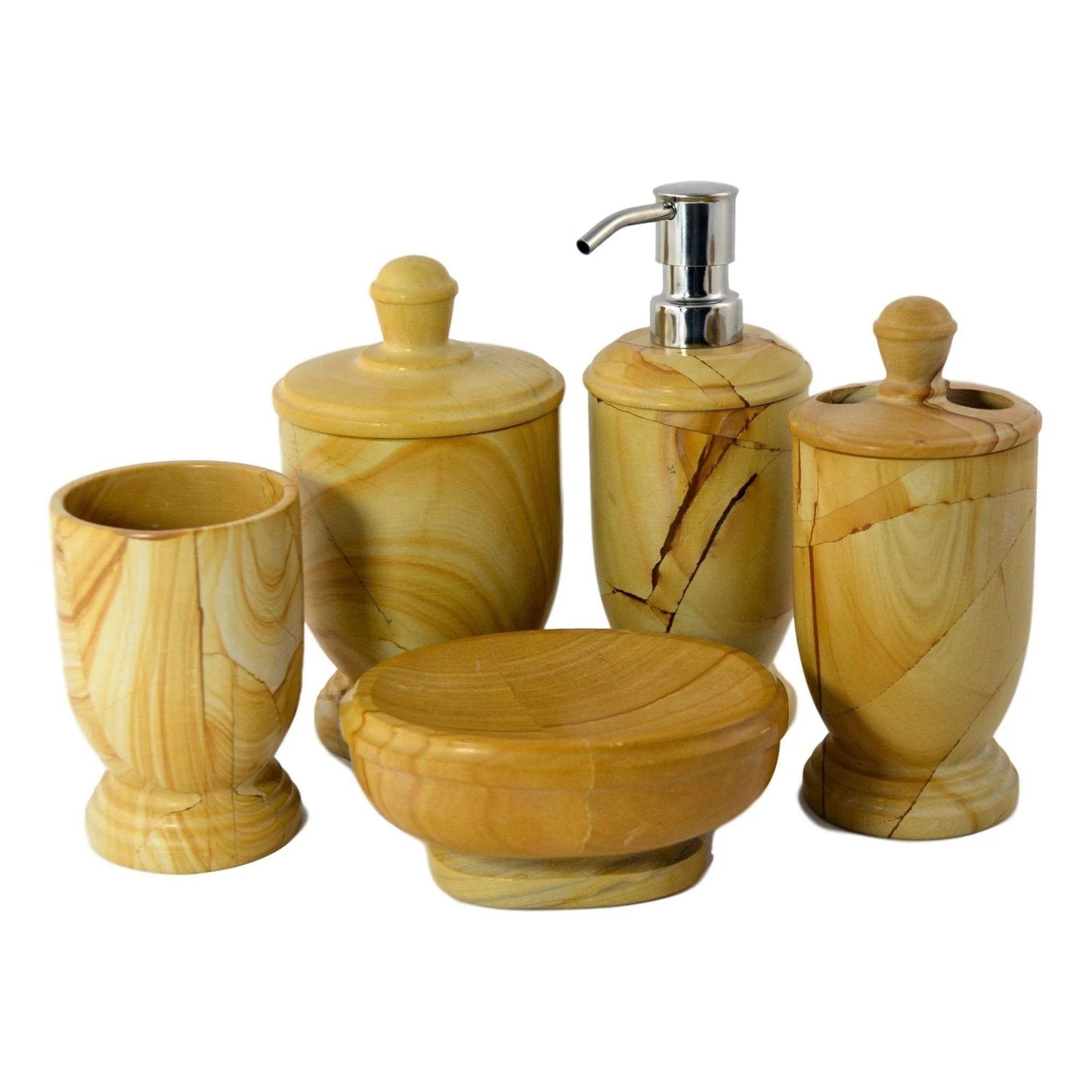 Soap & Lotion Dispenser of Teak Marble - PoshaBella