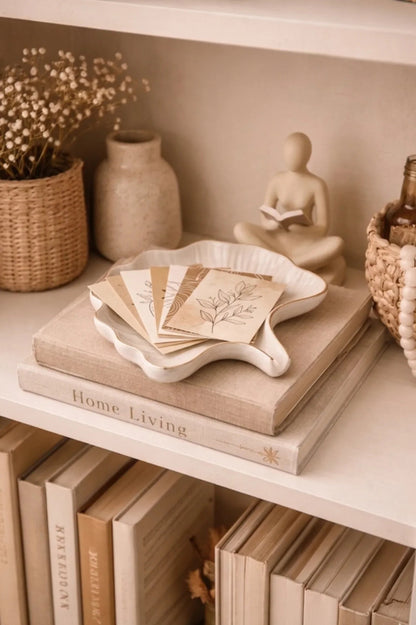 Soap Dish - Ceramic Golden Leaf