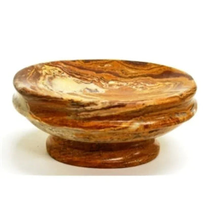 Soap Dish - Luxury Bathroom Accessories of Multi Brown Onyx - PoshaBella