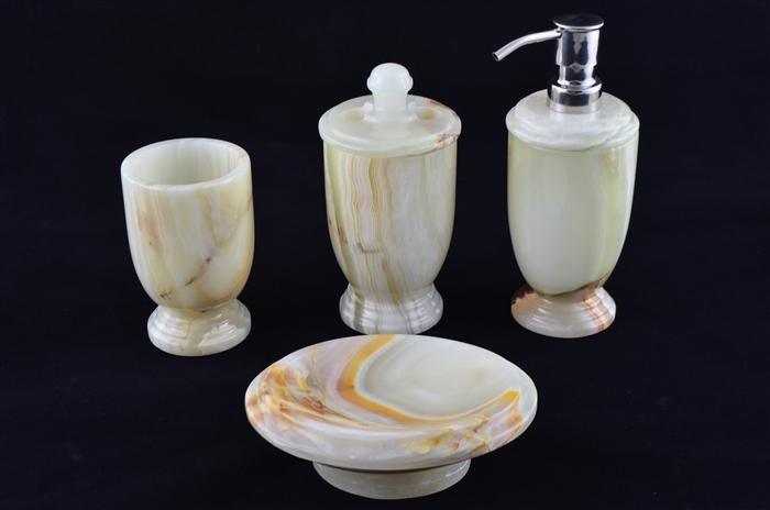 Soap Dish of Pistachio Onyx - PoshaBella