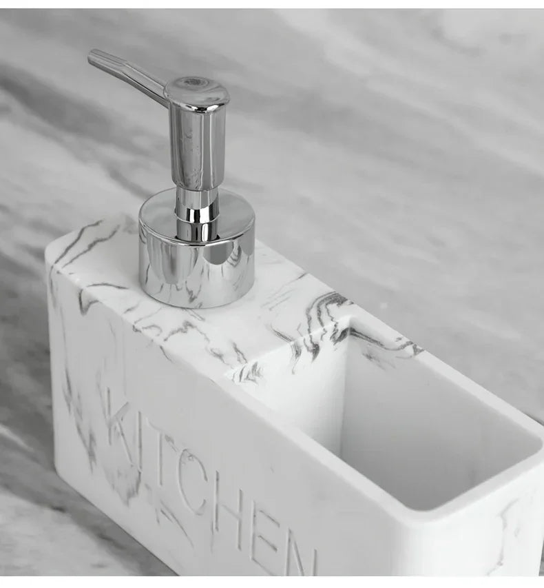 Soap Dispenser - Freestanding White Ceramic