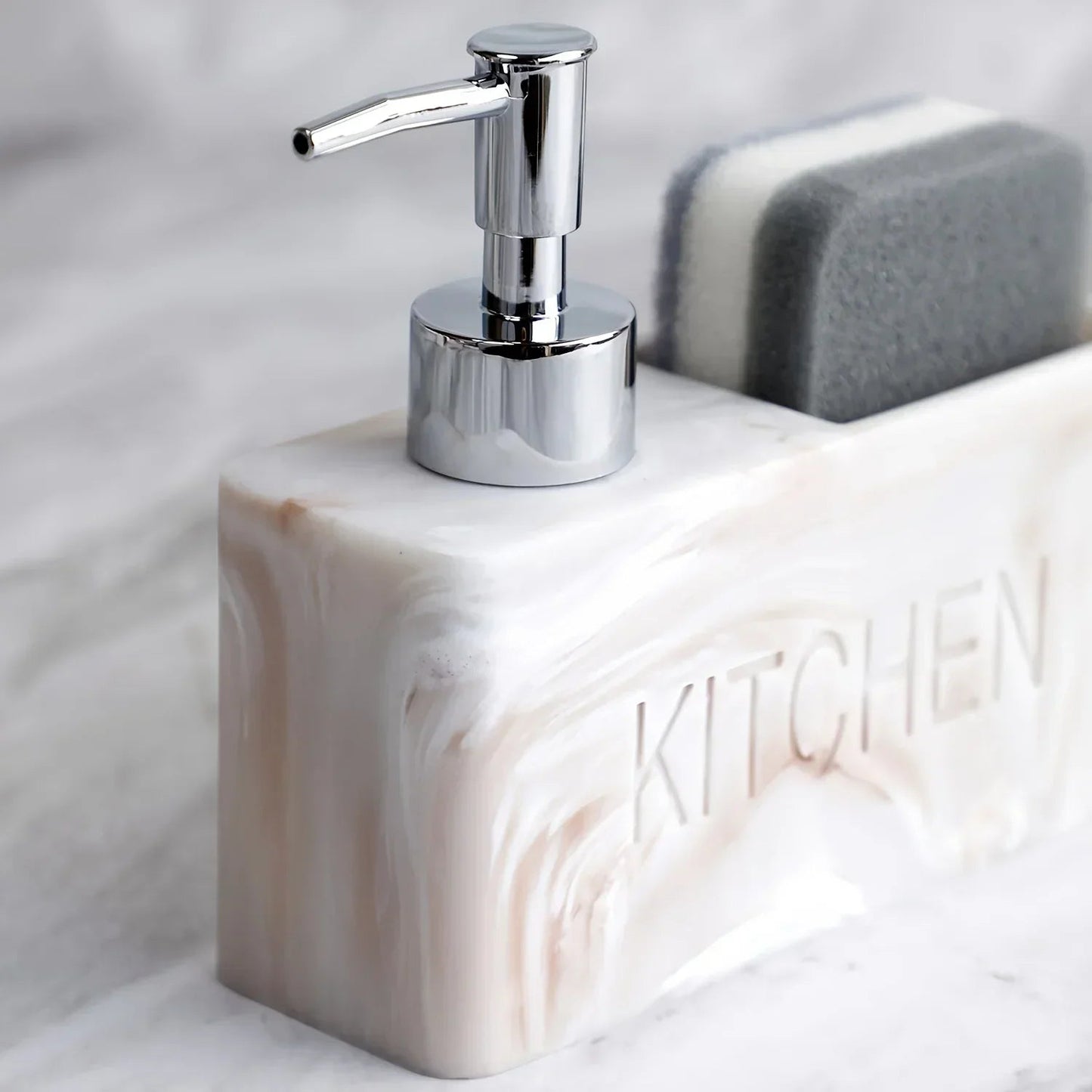 Soap Dispenser - Freestanding White Ceramic