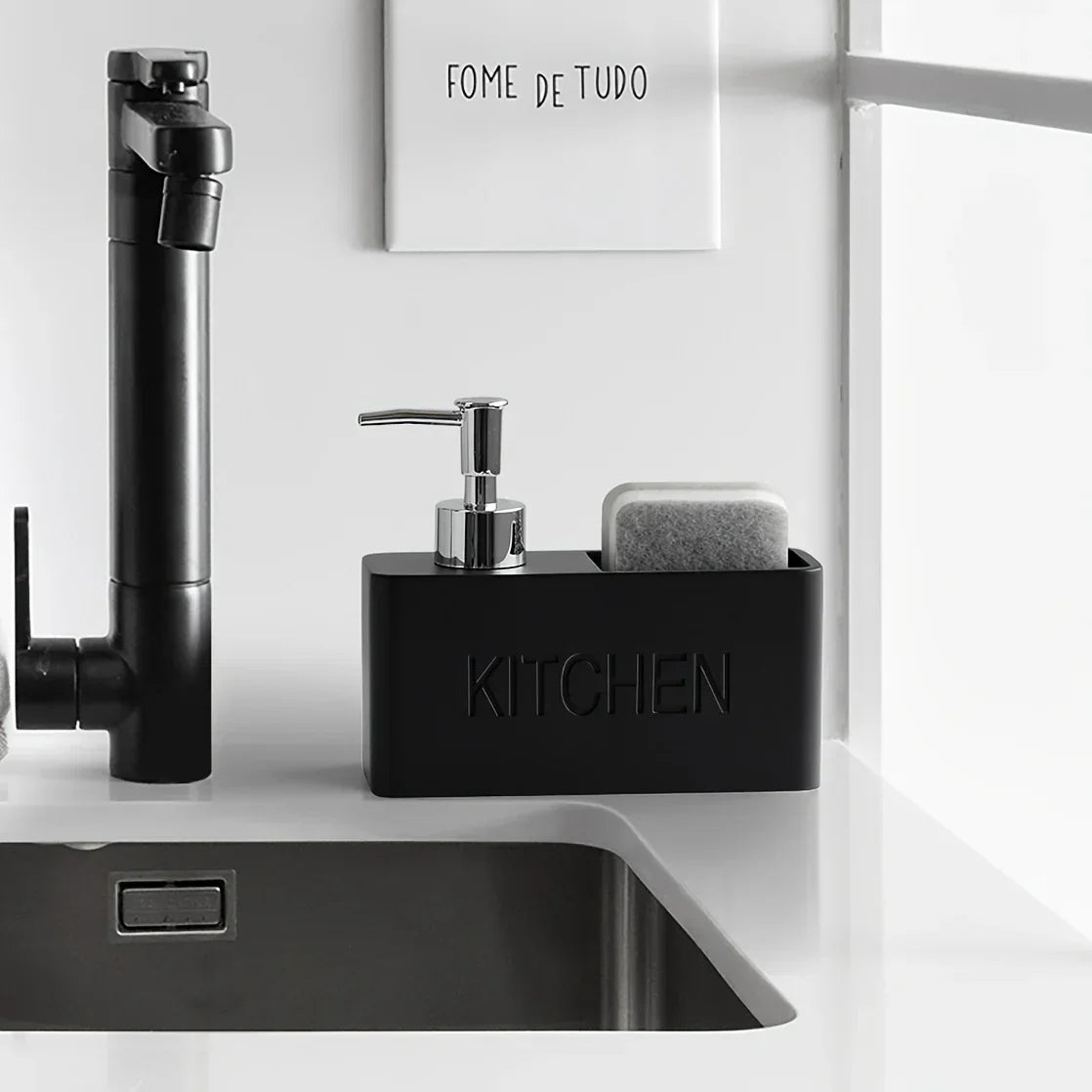 Soap Dispenser - Freestanding White Ceramic