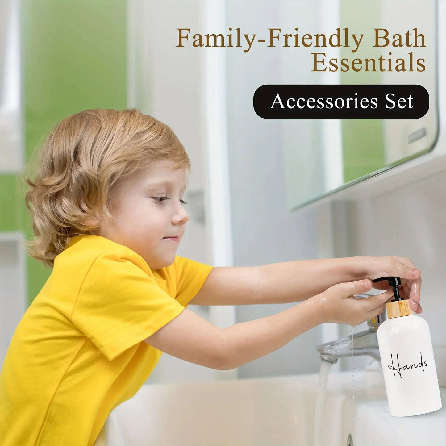 Soap Dispenser - Plastic Black & White 500ml