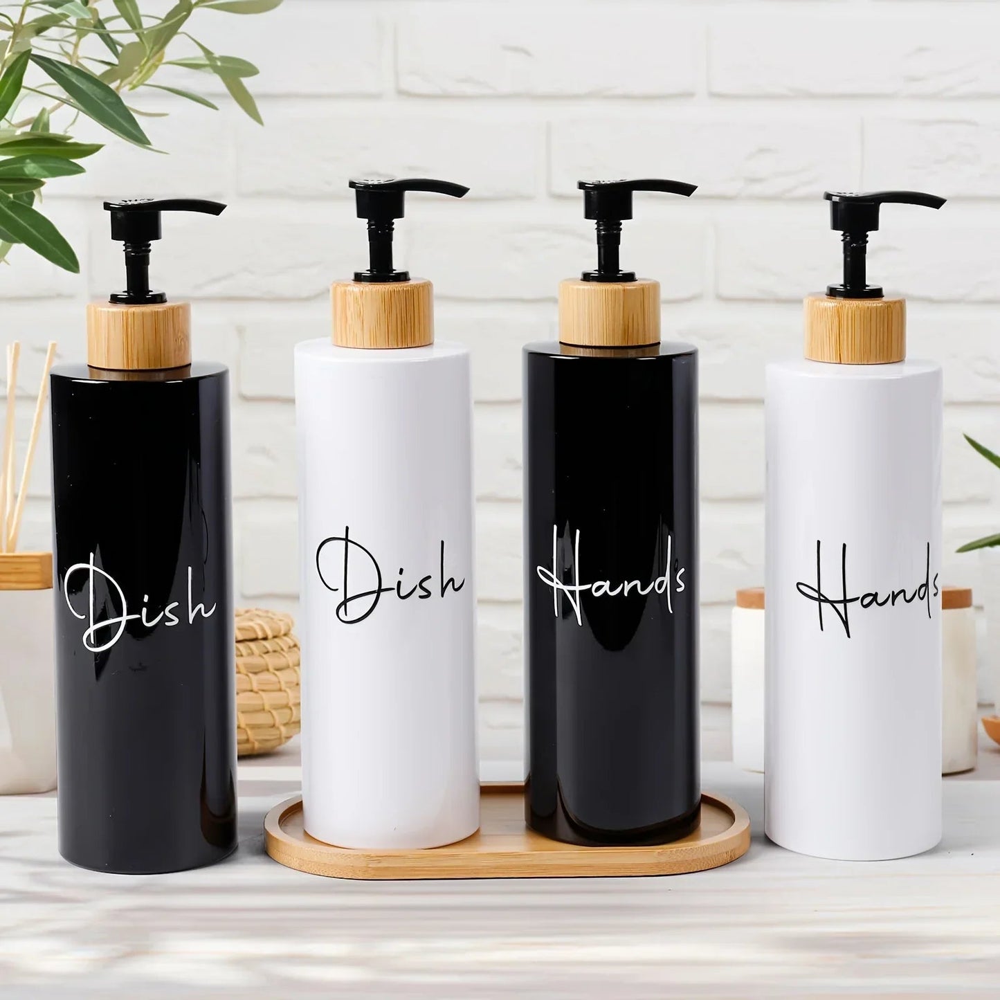 Soap Dispenser - Refillable Black Plastic