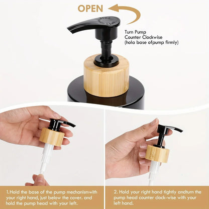 Soap Dispenser - Refillable Black Plastic