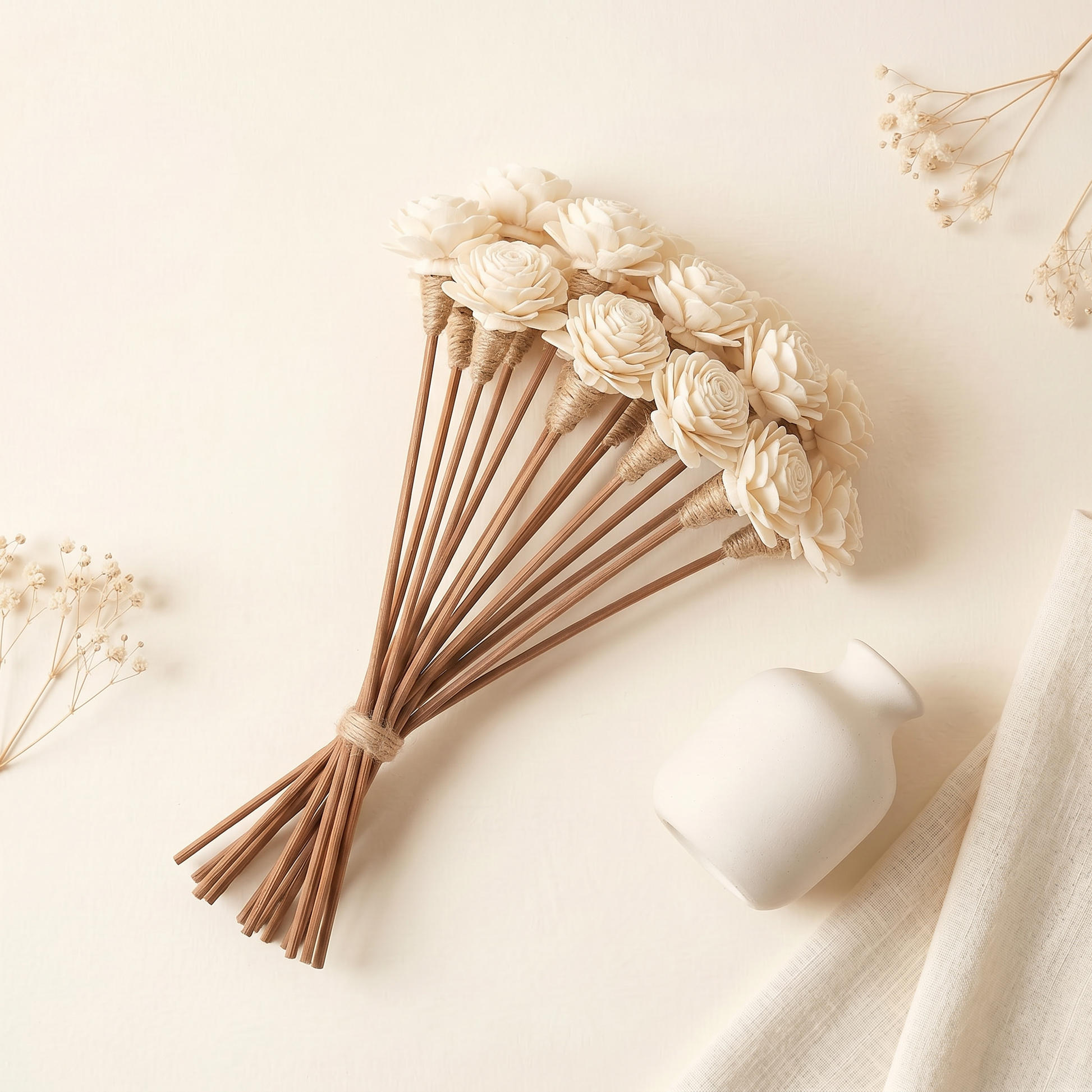 Sola Wood Flower Reed Diffuser Sticks, 9" — 12 Pack Sunsum® Intentional Living
