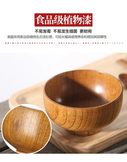 Soup Bowls - Retro Wooden Small