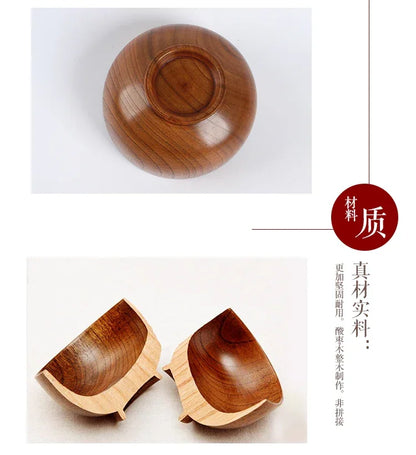Soup Bowls - Retro Wooden Small