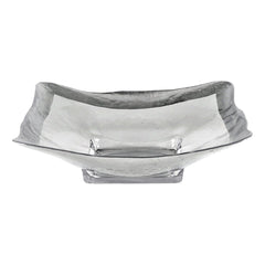 Square Bowl with Authentic Silver Leaf Pattern
