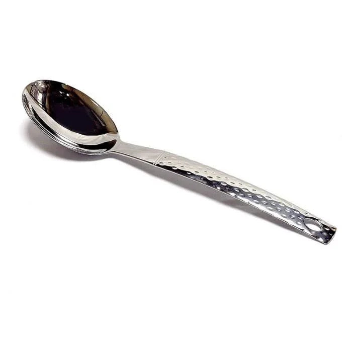 Stainless Steel Serving Spoon with Hammered Design Handle - PoshaBella