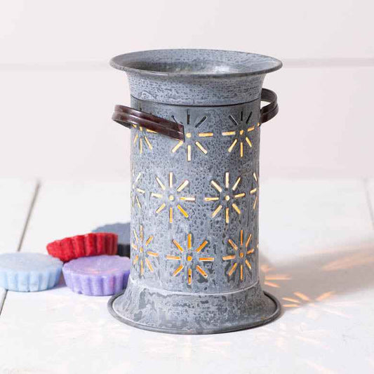 Starburst Farmhouse Wax Warmer in Weathered Zinc